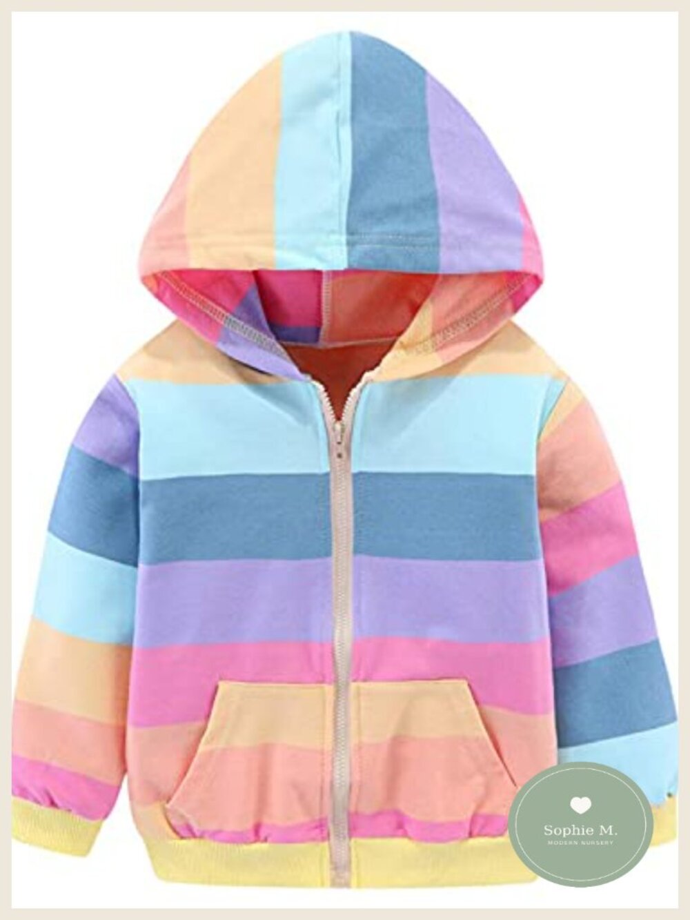 Toddler Girls Zip-Up Hoodie Jacket Lightweight Sweatshirt